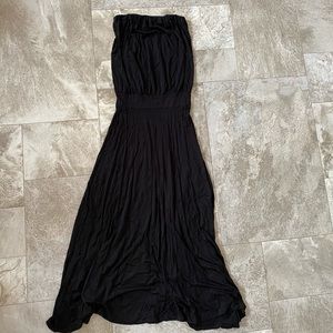 Strapless Black Maxi Dress